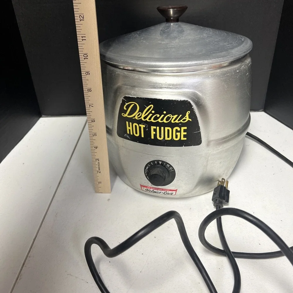 Vintage HELMCO'S Hot Fudge Chocolate Warmer Working